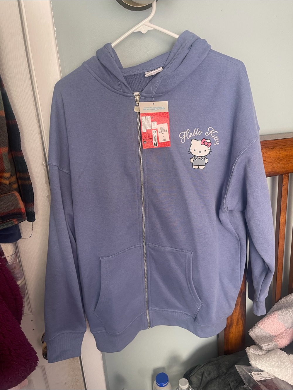 Hello Kitty Lavender Zip-Up Hoodie